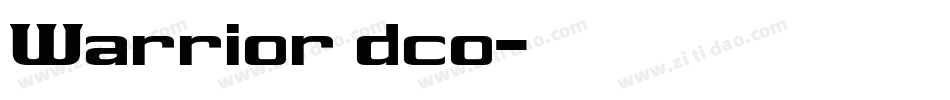 Warrior dco字体转换